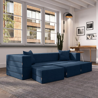 Canapé-lit convertible California King et poufs Porch &amp; Den
