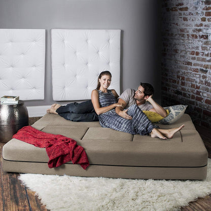 Canapé-lit convertible California King et poufs Porch &amp; Den