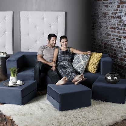 Canapé-lit convertible California King et poufs Porch &amp; Den