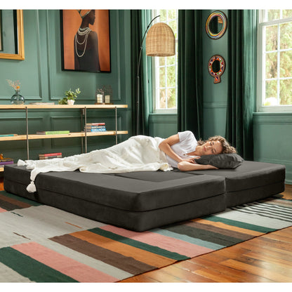 Canapé-lit convertible California King et poufs Porch &amp; Den