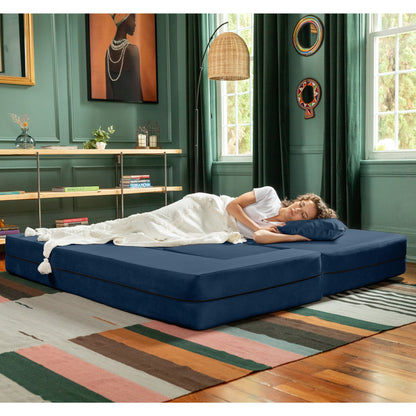 Canapé-lit convertible California King et poufs Porch &amp; Den