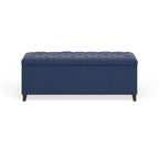 Banc de rangement rembourré à plateau capitonné Sasha de Madison Park