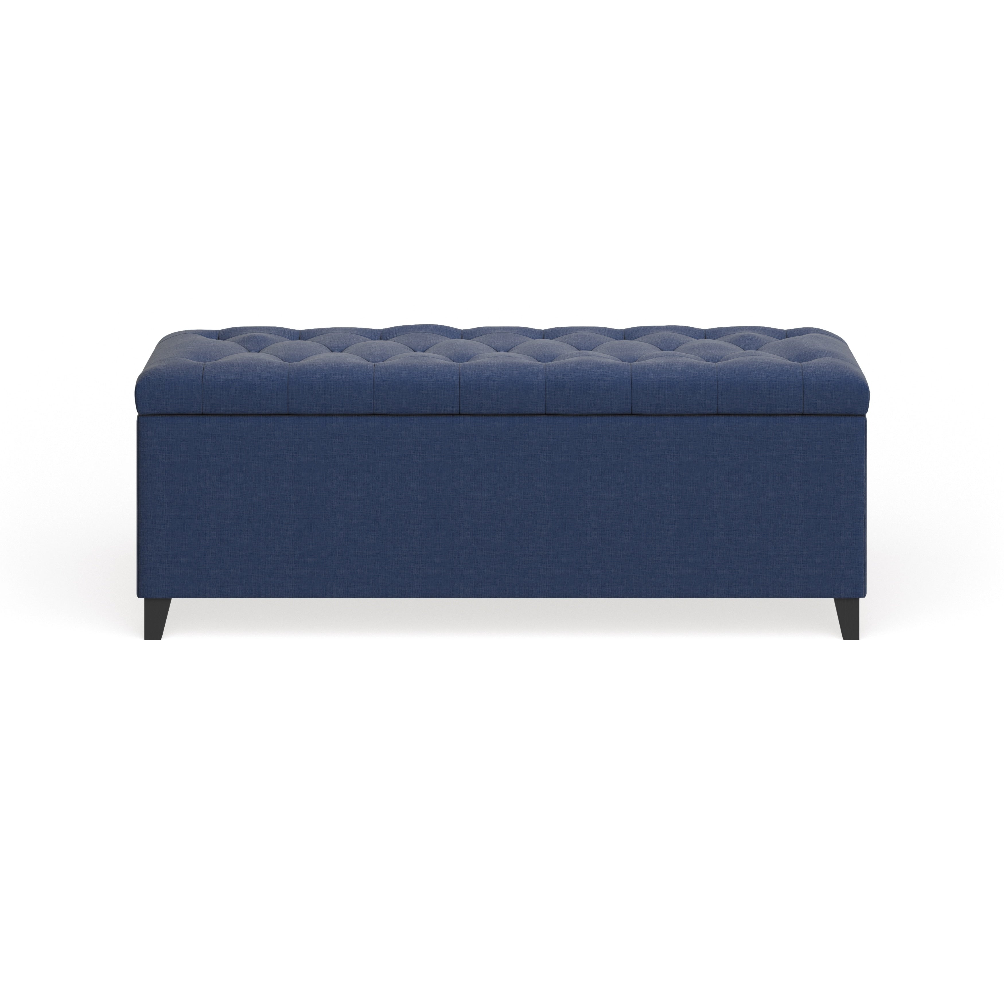 Banc de rangement rembourré à plateau capitonné Sasha de Madison Park