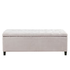 Banc de rangement rembourré à plateau capitonné Sasha de Madison Park