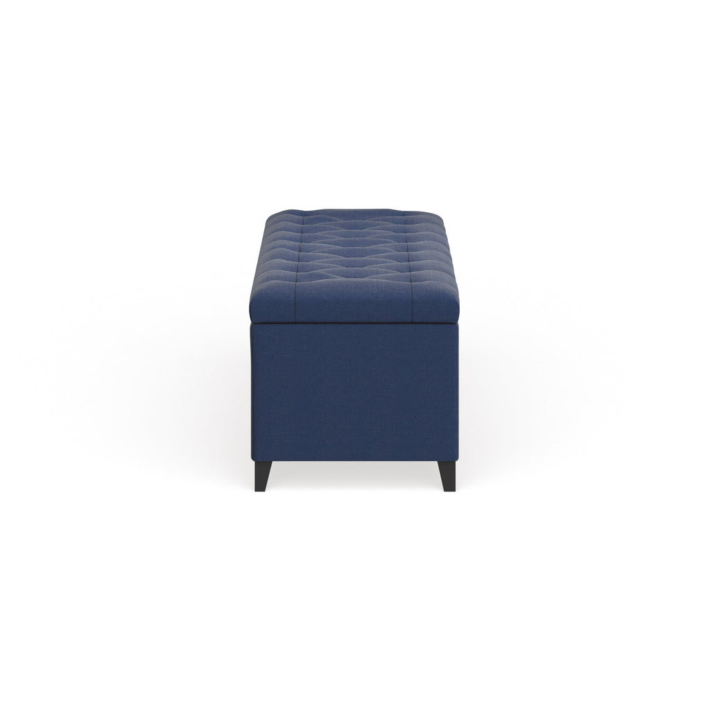 Banc de rangement rembourré à plateau capitonné Sasha de Madison Park