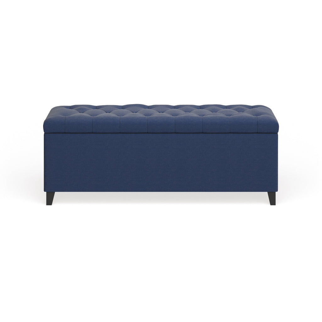 Banc de rangement rembourré à plateau capitonné Sasha de Madison Park