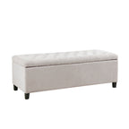Banc de rangement rembourré à plateau capitonné Sasha de Madison Park