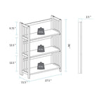 Bibliothèque empilable pliante en bois massif 100 % Edgemont de Porch &amp; Den de 27,5 pouces