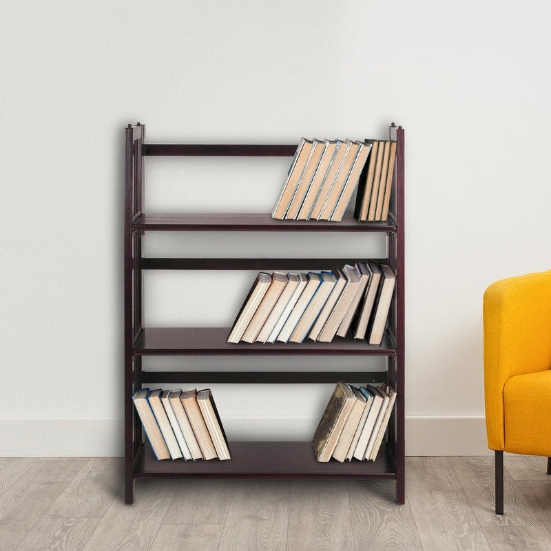 Bibliothèque empilable pliante en bois massif 100 % Edgemont de Porch &amp; Den de 27,5 pouces