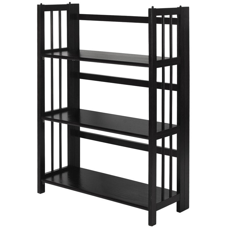 Bibliothèque empilable pliante en bois massif 100 % Edgemont de Porch &amp; Den de 27,5 pouces