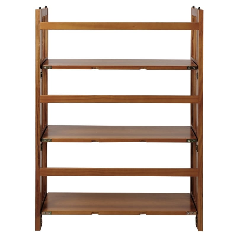 Bibliothèque empilable pliante en bois massif 100 % Edgemont de Porch &amp; Den de 27,5 pouces