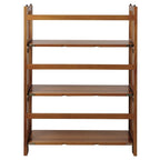 Bibliothèque empilable pliante en bois massif 100 % Edgemont de Porch &amp; Den de 27,5 pouces