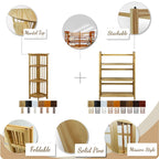 Bibliothèque empilable pliante en bois massif 100 % Edgemont de Porch &amp; Den de 27,5 pouces