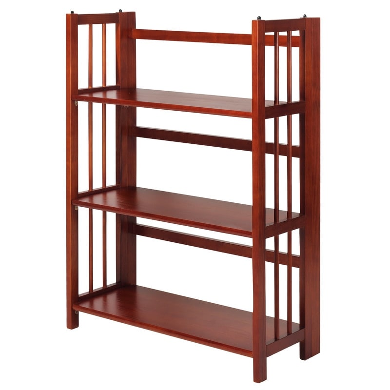 Bibliothèque empilable pliante en bois massif 100 % Edgemont de Porch &amp; Den de 27,5 pouces