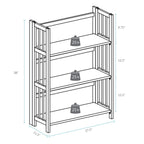 Bibliothèque empilable pliante en bois massif 100 % Edgemont de Porch &amp; Den de 27,5 pouces