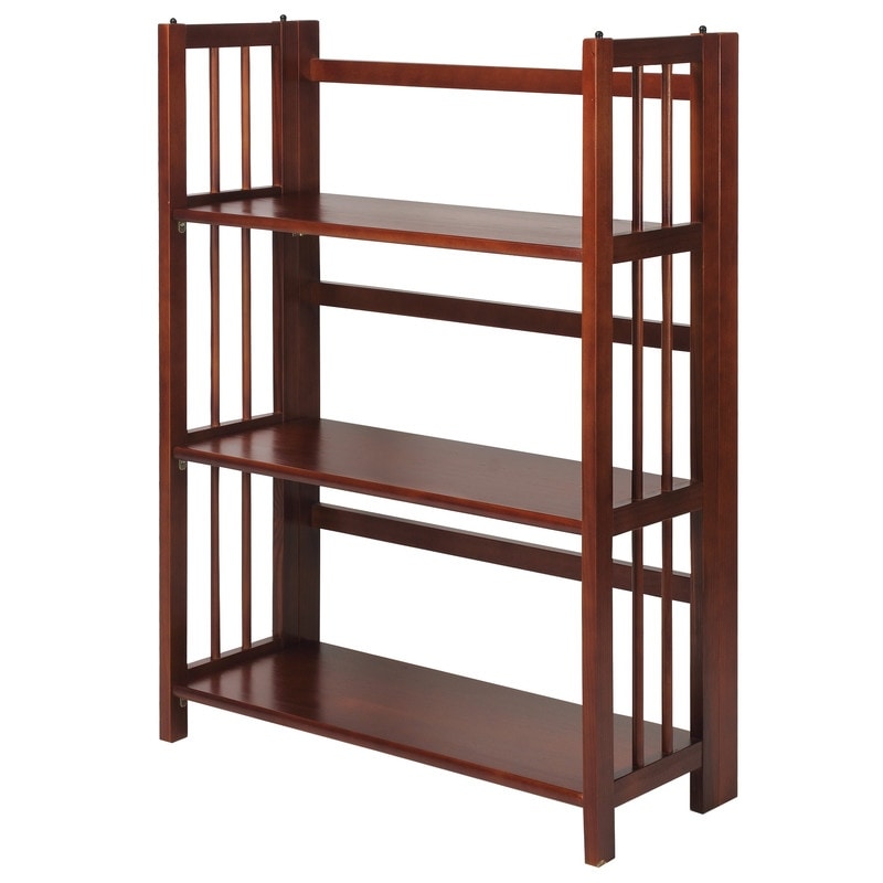 Bibliothèque empilable pliante en bois massif 100 % Edgemont de Porch &amp; Den de 27,5 pouces