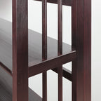 Bibliothèque empilable pliante en bois massif 100 % Edgemont de Porch &amp; Den de 27,5 pouces