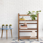 Bibliothèque empilable pliante en bois massif 100 % Edgemont de Porch &amp; Den de 27,5 pouces