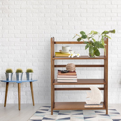 Bibliothèque empilable pliante en bois massif 100 % Edgemont de Porch &amp; Den de 27,5 pouces