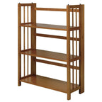 Bibliothèque empilable pliante en bois massif 100 % Edgemont de Porch &amp; Den de 27,5 pouces