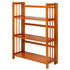 Bibliothèque empilable pliante en bois massif 100 % Edgemont de Porch &amp; Den de 27,5 pouces
