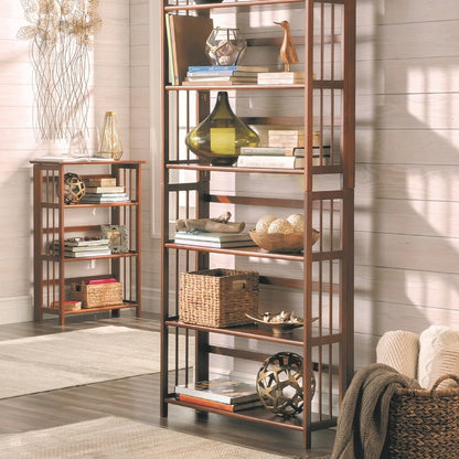 Bibliothèque empilable pliante en bois massif 100 % Edgemont de Porch &amp; Den de 27,5 pouces