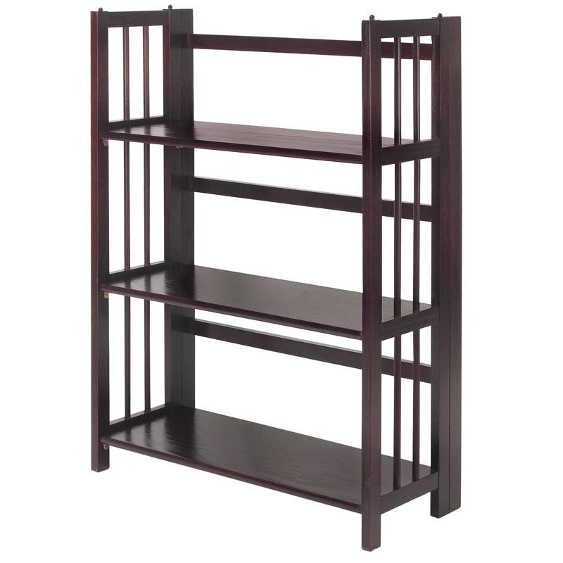 Bibliothèque empilable pliante en bois massif 100 % Edgemont de Porch &amp; Den de 27,5 pouces