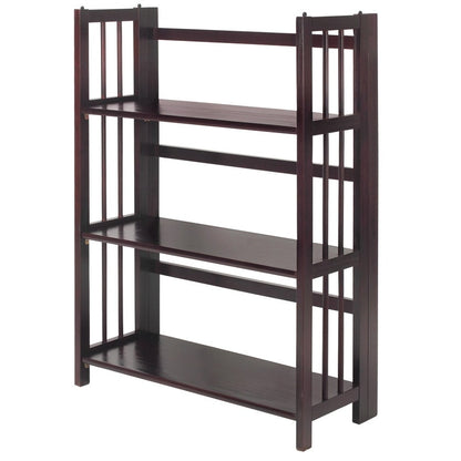 Bibliothèque empilable pliante en bois massif 100 % Edgemont de Porch &amp; Den de 27,5 pouces