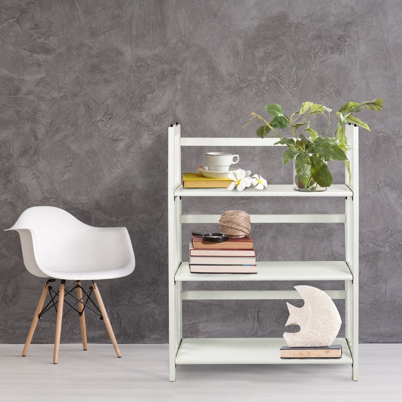 Bibliothèque empilable pliante en bois massif 100 % Edgemont de Porch &amp; Den de 27,5 pouces