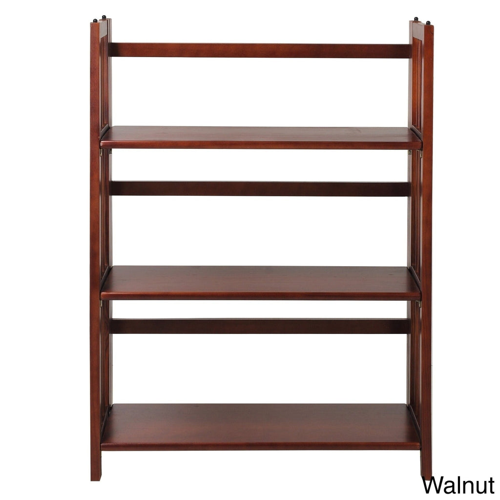 Bibliothèque empilable pliante en bois massif 100 % Edgemont de Porch &amp; Den de 27,5 pouces