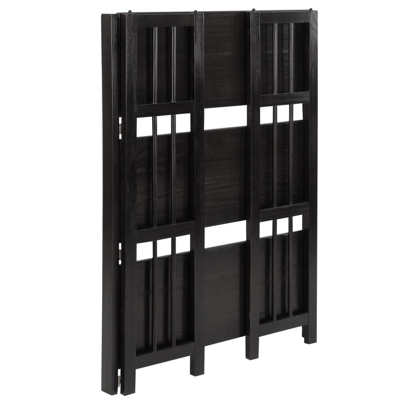 Bibliothèque empilable pliante en bois massif 100 % Edgemont de Porch &amp; Den de 27,5 pouces