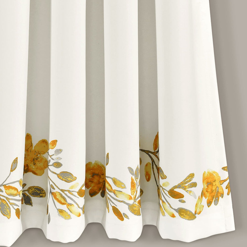 Paire de rideaux occultants à motif floral Elcaro pour porche et salle à manger