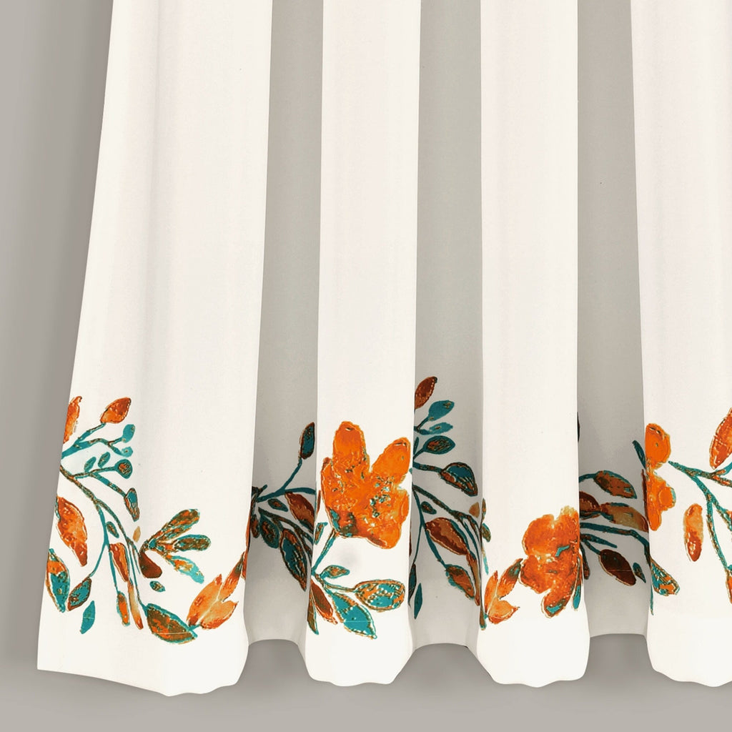 Paire de rideaux occultants à motif floral Elcaro pour porche et salle à manger