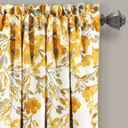 Paire de rideaux occultants à motif floral Elcaro pour porche et salle à manger