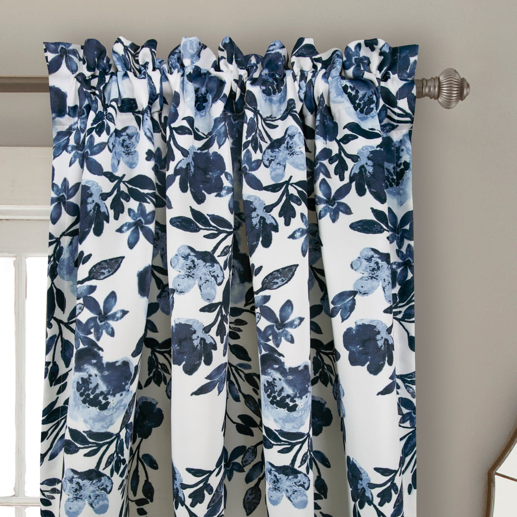 Paire de rideaux occultants à motif floral Elcaro pour porche et salle à manger
