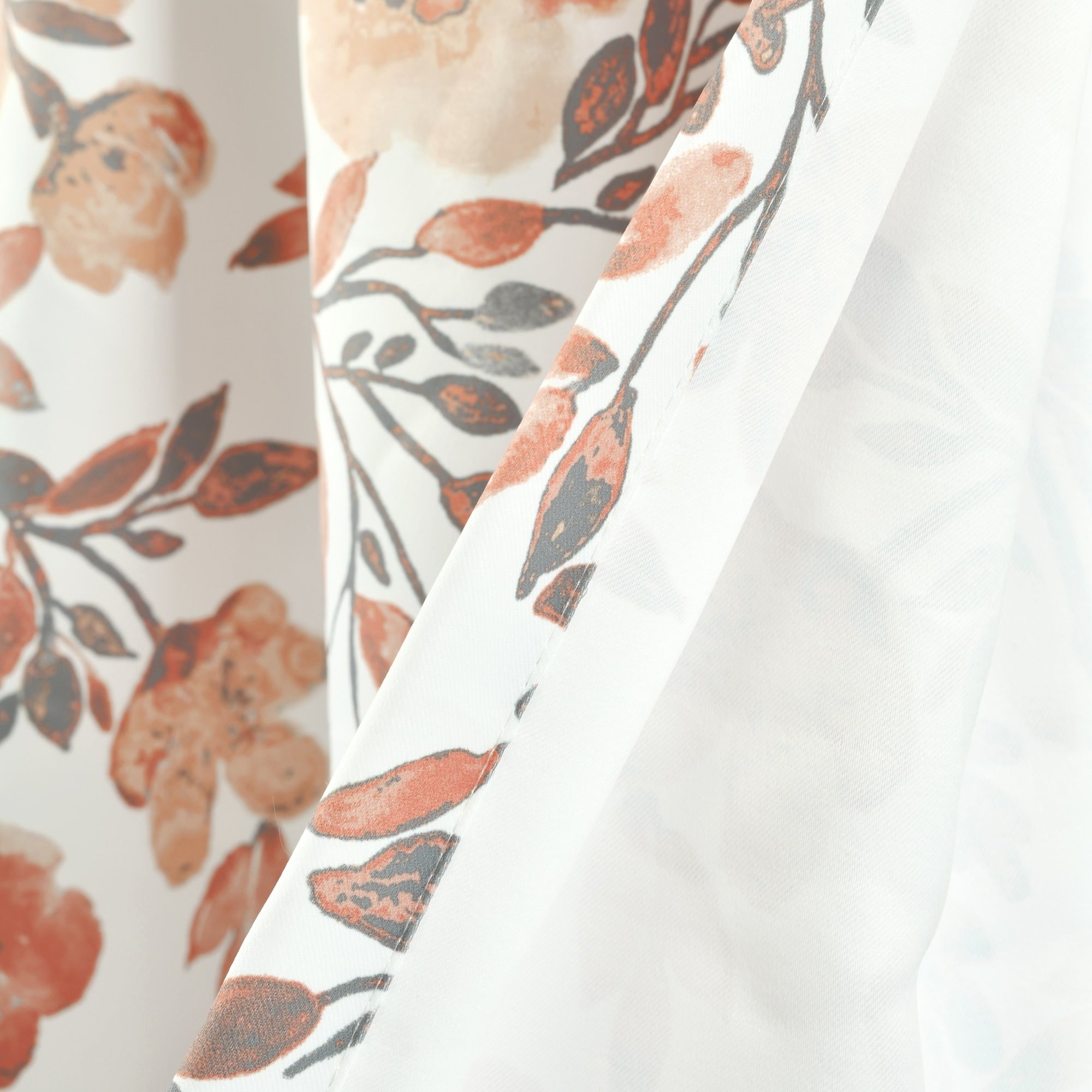 Paire de rideaux occultants à motif floral Elcaro pour porche et salle à manger