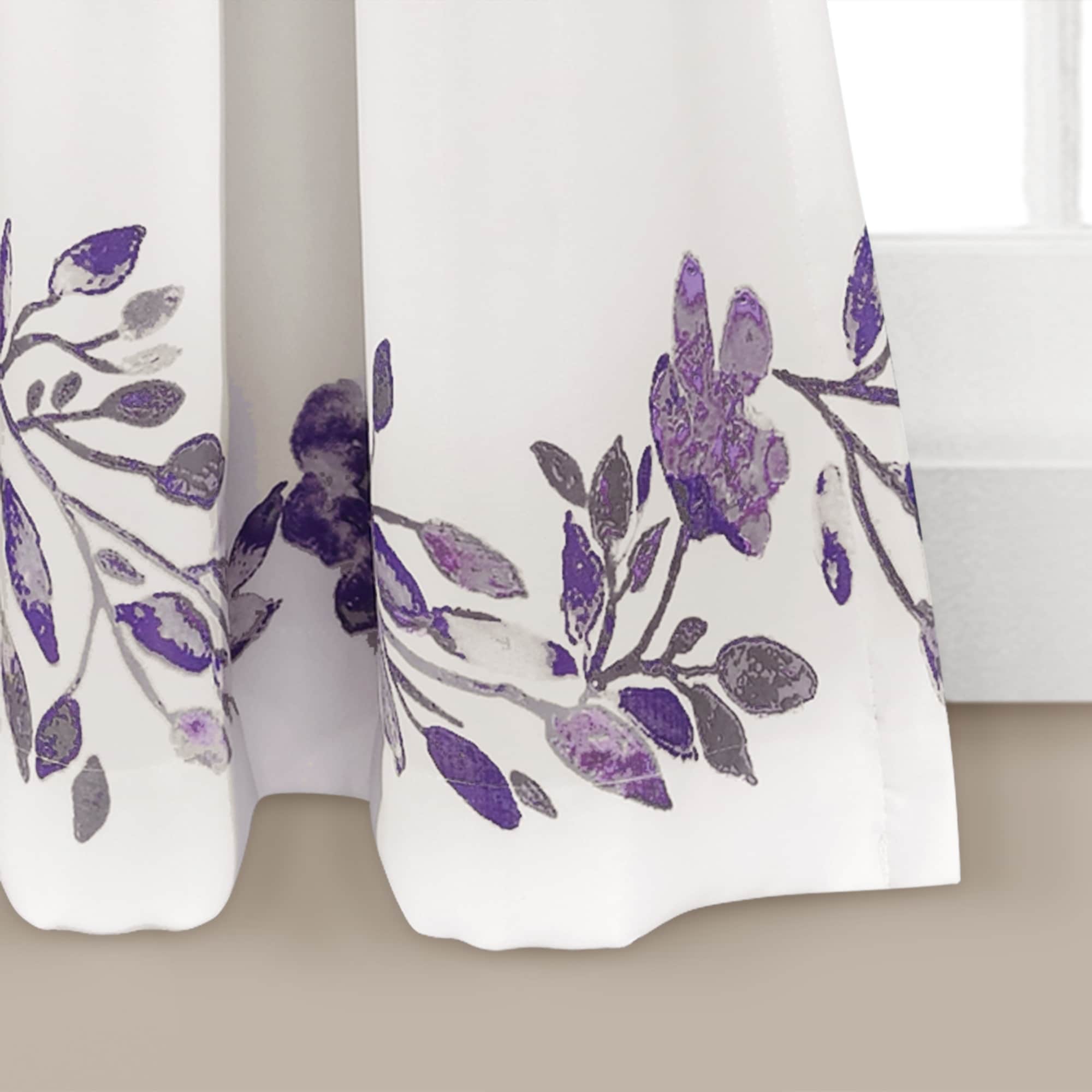 Paire de rideaux occultants à motif floral Elcaro pour porche et salle à manger