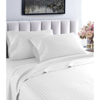 Parure de lit à rayures en coton égyptien 1 200 fils avec poche profonde Home Sweet Home Dream