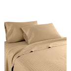 Parure de lit à rayures en coton égyptien 1 200 fils avec poche profonde Home Sweet Home Dream