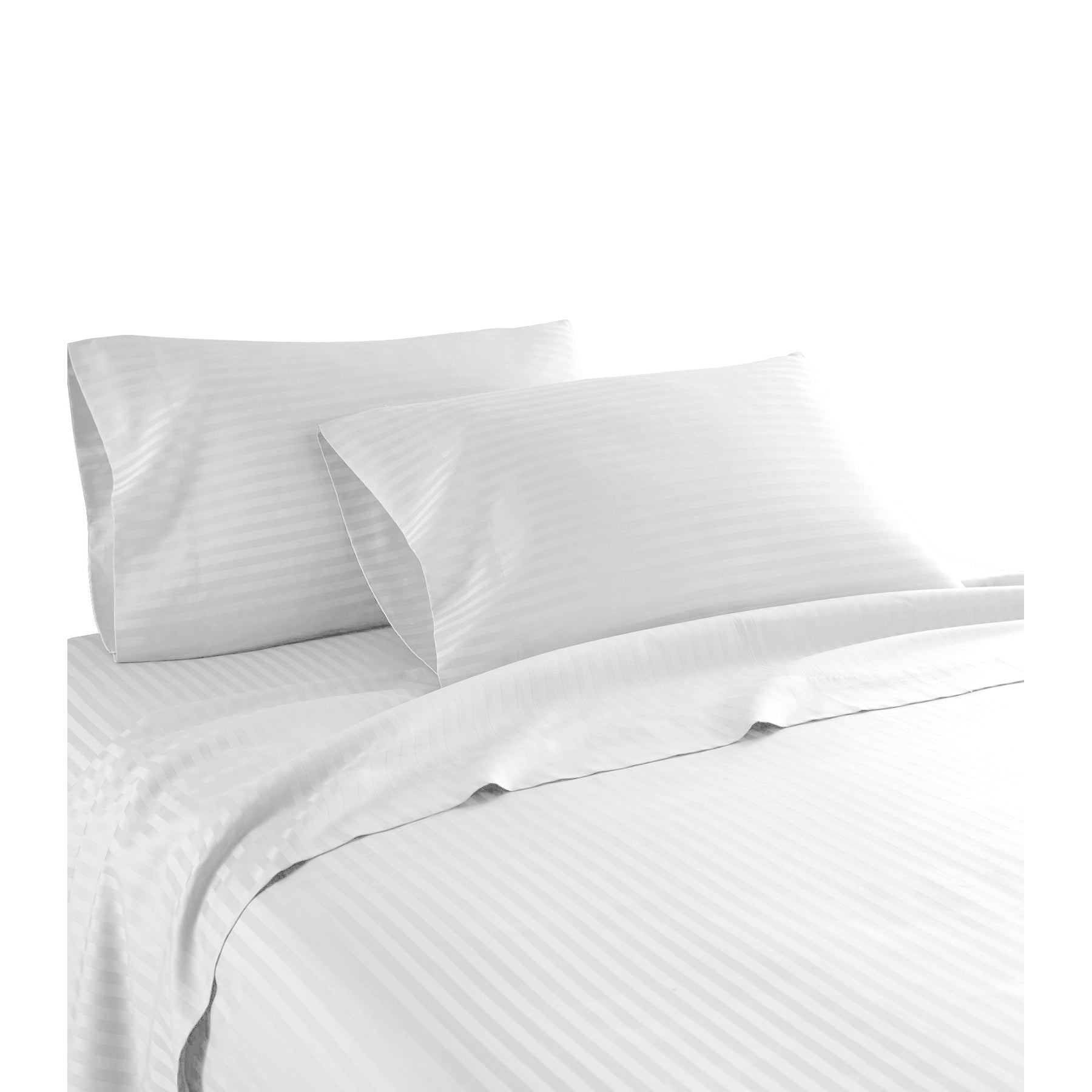 Parure de lit à rayures en coton égyptien 1 200 fils avec poche profonde Home Sweet Home Dream