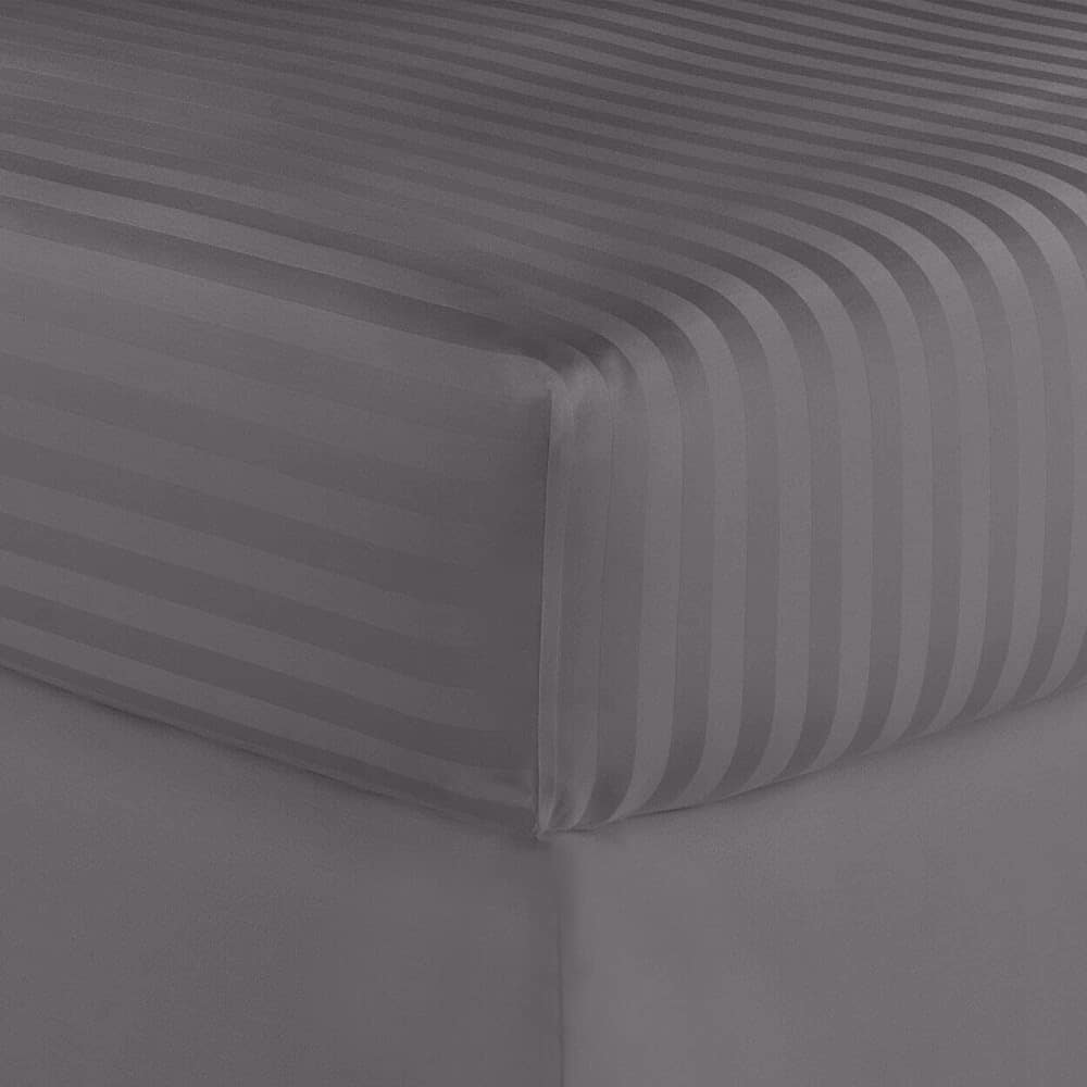 Parure de lit à rayures en coton égyptien 1 200 fils avec poche profonde Home Sweet Home Dream