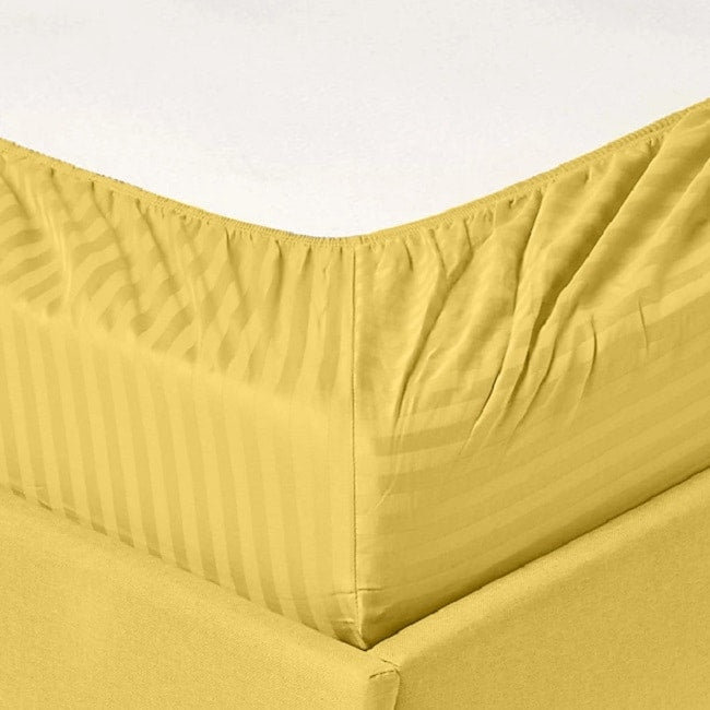 Parure de lit à rayures en coton égyptien 1 200 fils avec poche profonde Home Sweet Home Dream