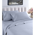 Parure de lit à rayures en coton égyptien 1 200 fils avec poche profonde Home Sweet Home Dream