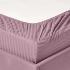 Parure de lit à rayures en coton égyptien 1 200 fils avec poche profonde Home Sweet Home Dream