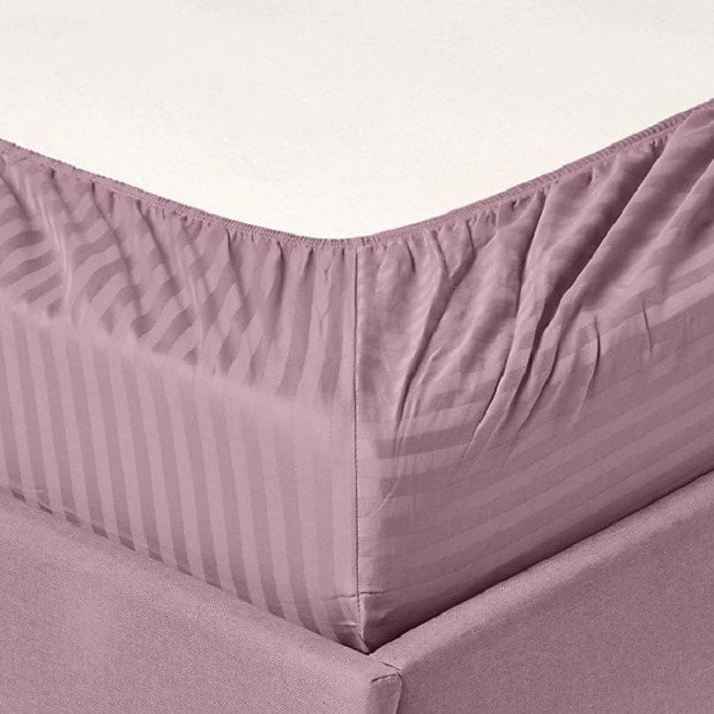 Parure de lit à rayures en coton égyptien 1 200 fils avec poche profonde Home Sweet Home Dream