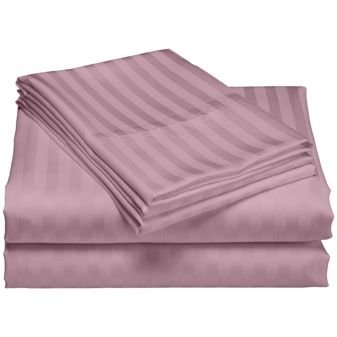 Parure de lit à rayures en coton égyptien 1 200 fils avec poche profonde Home Sweet Home Dream