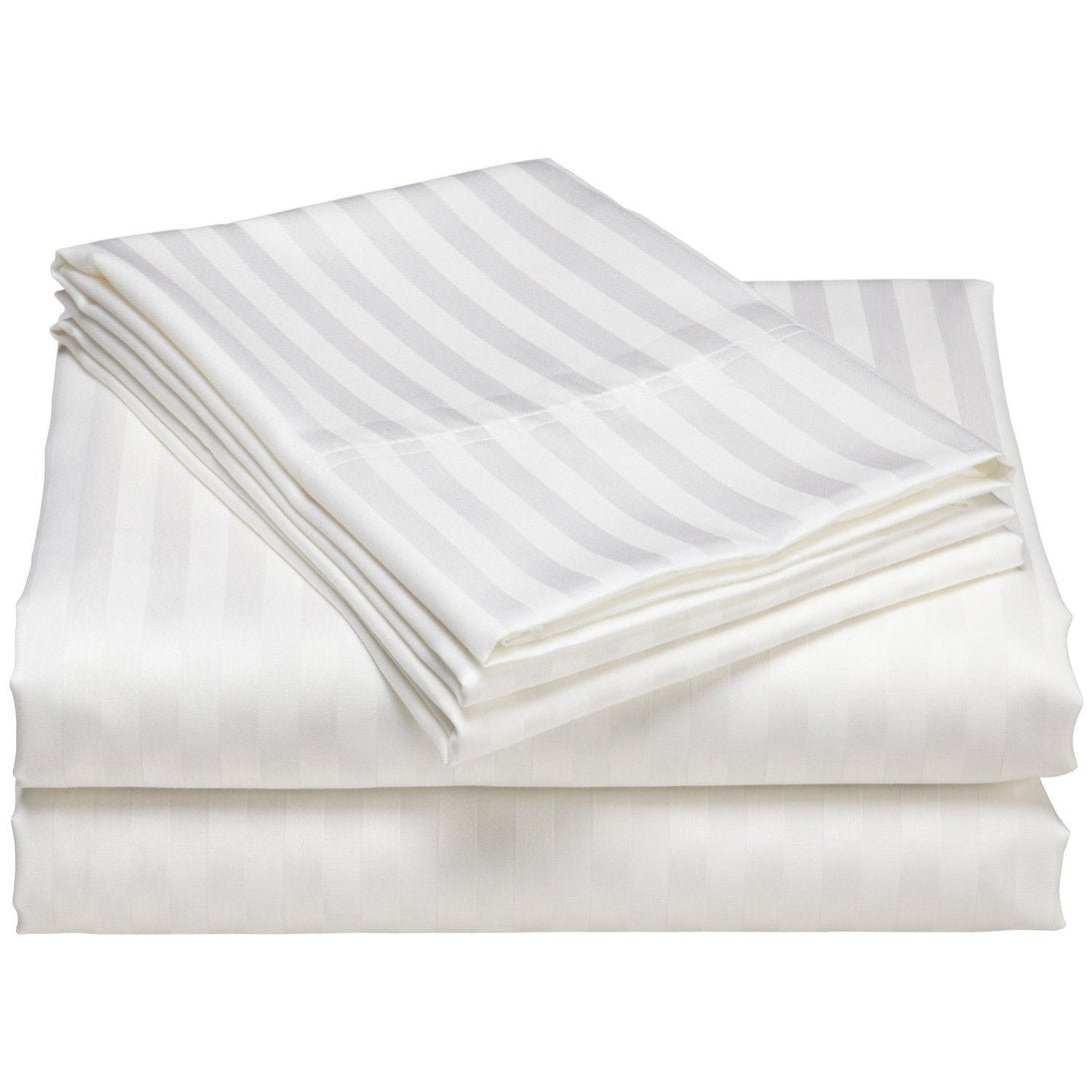 Parure de lit à rayures en coton égyptien 1 200 fils avec poche profonde Home Sweet Home Dream