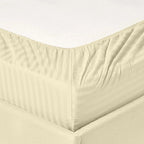 Parure de lit à rayures en coton égyptien 1 200 fils avec poche profonde Home Sweet Home Dream