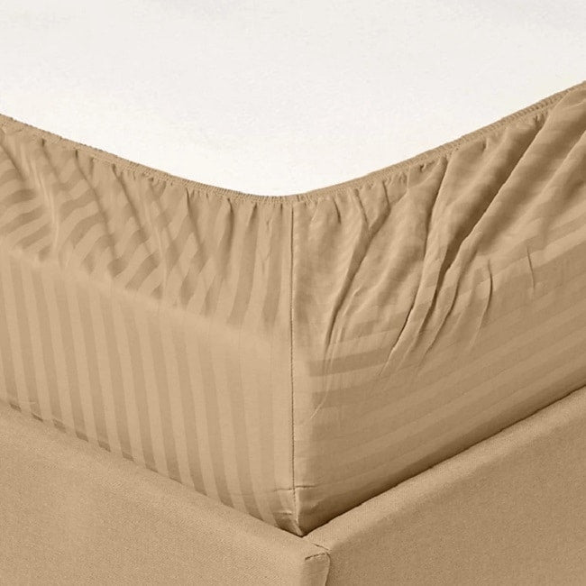 Parure de lit à rayures en coton égyptien 1 200 fils avec poche profonde Home Sweet Home Dream