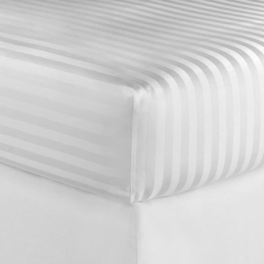 Parure de lit à rayures en coton égyptien 1 200 fils avec poche profonde Home Sweet Home Dream